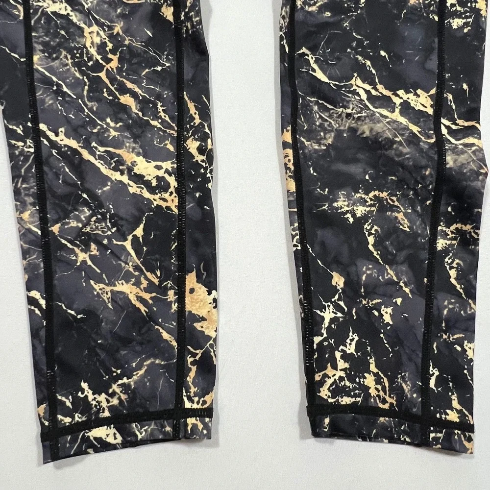 Constantly Varied Gear Leggings‎ Gold Marble Squat Proof Gym Training Women's XL